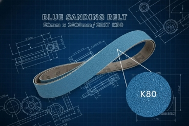 Schleifbänder 50x2000 mm Edelstahl Korn 80 INOX